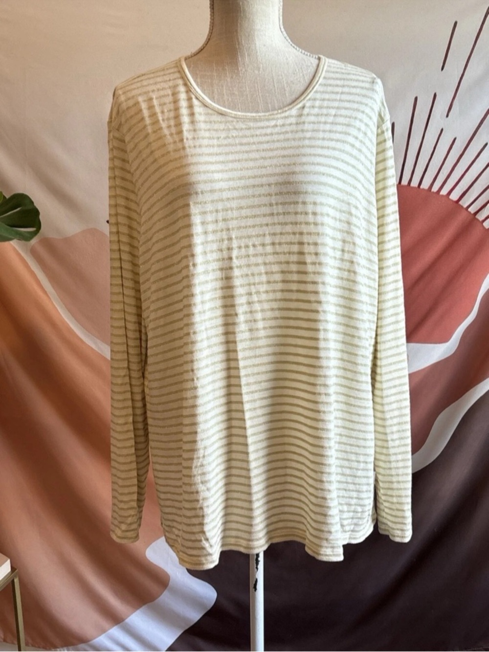 Ralph Lauren Top Women’s Plus Size 3X L/S Stretch Shirt Winter Cream NWT